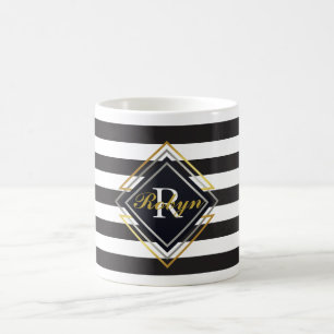Mug Rayures Luxe de monogramme