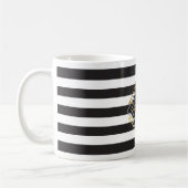 Mug Rayures Luxe de monogramme (Gauche)