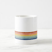 Mug Rayures minimalistes monogrammées rétro (Centre)