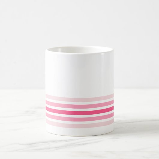 Mug Rayures minimalistes monogrammées rétro (Centre)