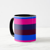 Mug Rayures néon de minuit (Devant gauche)