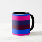 Mug Rayures néon de minuit (Devant droit)
