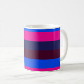 Mug Rayures néon de minuit (Devant droit)