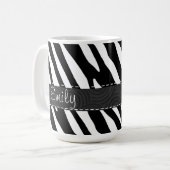 Mug Rayures noires et blanches de zèbre (Devant gauche)