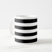 Mug Rayures noires et blanches simples et grasses (Devant gauche)