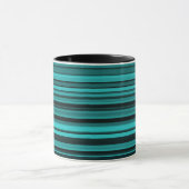 Mug Rayures noires et sarcelle (Centre)