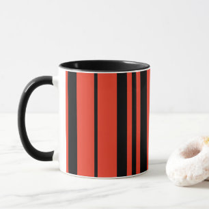 Mug Rayures noires orange