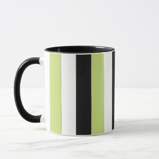 Mug Rayures noires vertes (Gauche)