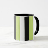 Mug Rayures noires vertes (Devant droit)