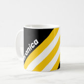 Mug Rayures Nostalgiques Bumblebee avec Nom (Devant gauche)