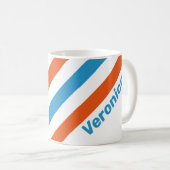 Mug Rayures Nostalgiques d'Été avec Nom (Devant droit)