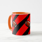 MUG RAYURES ORANGE ET NOIR (Devant gauche)