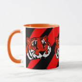 MUG RAYURES ORANGE ET NOIRE  (Gauche)