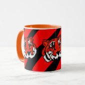 MUG RAYURES ORANGE ET NOIRE  (Devant gauche)