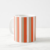 Mug Rayures orange gris (Devant gauche)