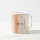 Mug Rayures orange pêche crème (Devant droit)