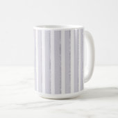 Mug Rayures Pailletées Violet Lavande Blanc (Devant droit)