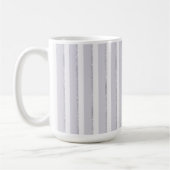 Mug Rayures Pailletées Violet Lavande Blanc (Gauche)