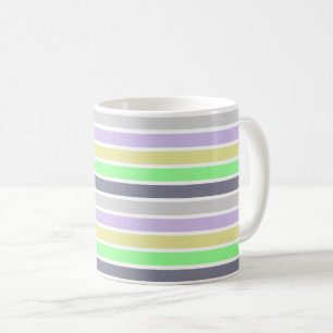 Mug Rayures pastel et blanc