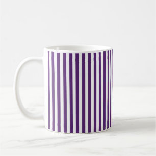 Mug Rayures pourpres et blanches verticales