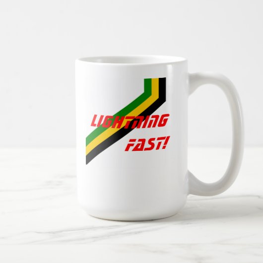 Mug Rayures rapides de la Jamaïque de foudre (Droite)