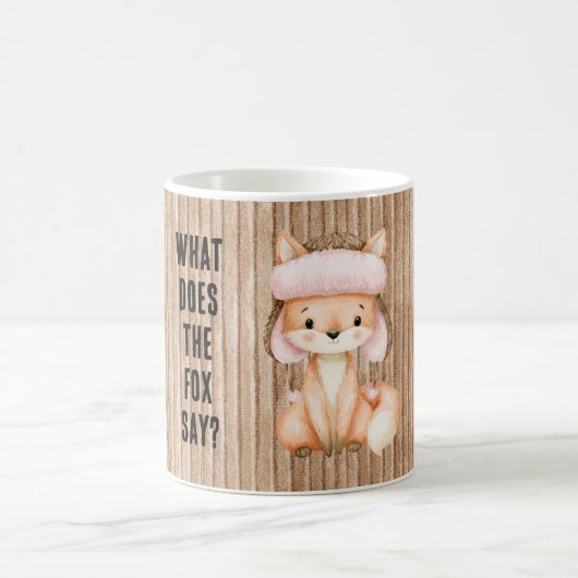 Mug Rayures Renard Orange Rose (qu'est-ce que le renar (Centre)