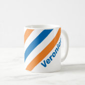 Mug Rayures Rétro New Amsterdam avec Nom (Devant droit)