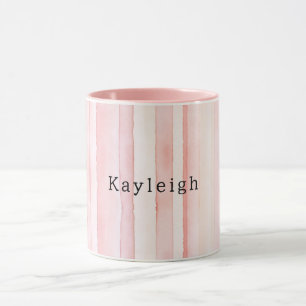 Mug Rayures Rose Fille