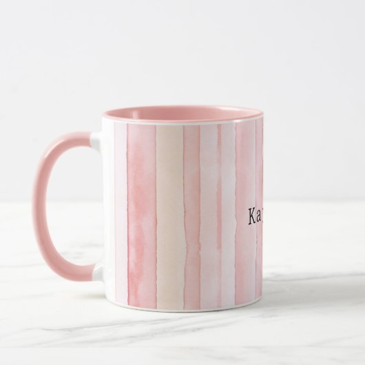 Mug Rayures Rose Fille (Gauche)