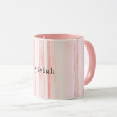 Mug Rayures Rose Fille (Devant droit)