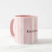 Mug Rayures Rose Fille (Devant gauche)