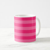Mug Rayures rose pâle et rose chaud (Devant droit)