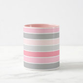 Mug Rayures roses et grises (Centre)