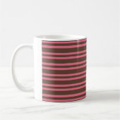 Mug Rayures roses et marron sans couture (Gauche)