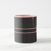 Mug rayures roses sur fond noir (Centre)