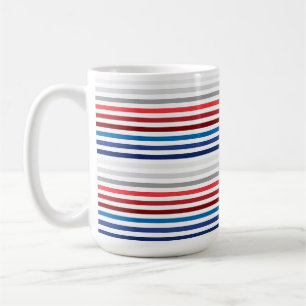 MUG RAYURES ROUGE BLANC BLEU GRIS PATRIOTIQUES