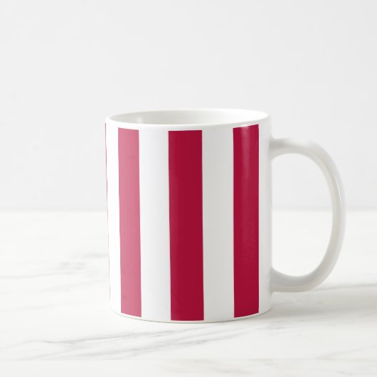 Mug Rayures rouges et blanches (Droite)