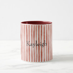 Mug Rayures rouges et blanches de Noël