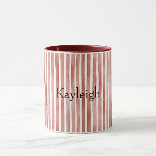 Mug Rayures rouges et blanches de Noël (Centre)