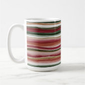 Mug Rayures rouges vertes et or blush blanc (Gauche)