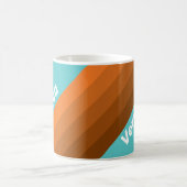 Mug Rayures sarcelle du désert avec nom (Centre)