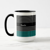 Mug Rayures turquoises de très bon goût et fraîches (Gauche)
