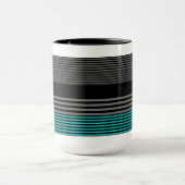 Mug Rayures turquoises de très bon goût et fraîches (Centre)