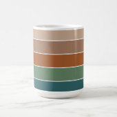 Mug Rayures Uni de Couleur Chaude d'Automne (Centre)