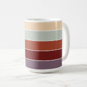 Mug Rayures Uni de Couleur Chaude d'Automne (Devant droit)