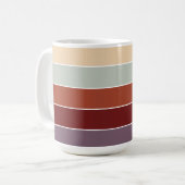 Mug Rayures Uni de Couleur Chaude d'Automne (Devant gauche)