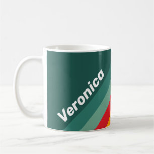 Mug Rayures vertes avec nom