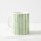 Mug Rayures Vertes Blanches (Devant gauche)