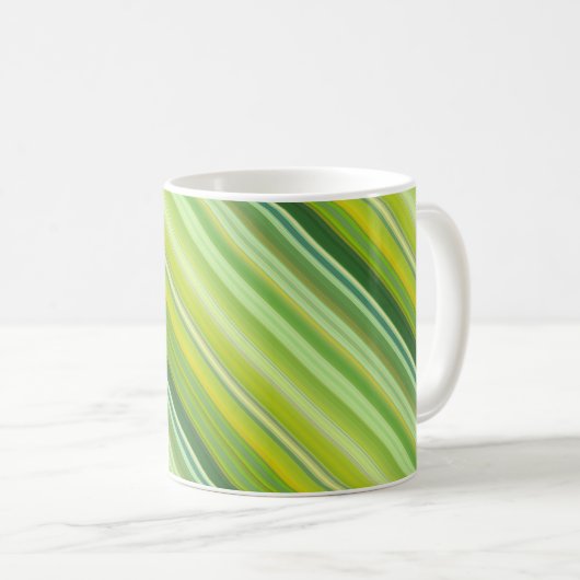 Mug Rayures vertes et jaunes (Devant droit)