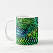 Mug Rayures vertes néon futuristes (Gauche)